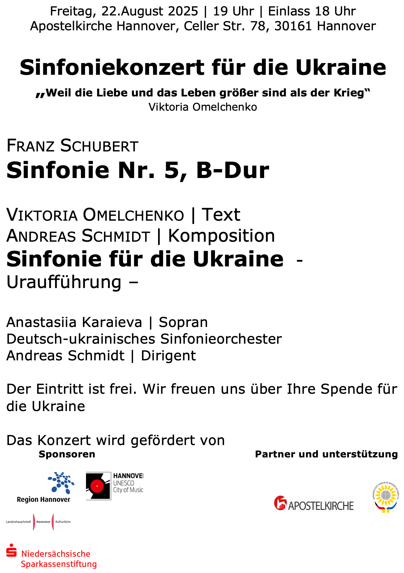 Sinfoniekonzert für die Ukraine